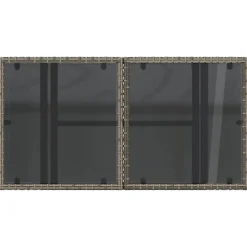 Table basse de jardin relevable avec plateau en verre