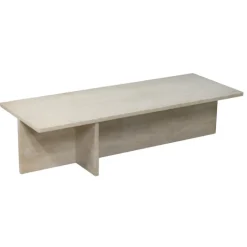 Table basse longue travertin