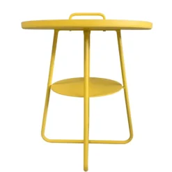 Table basse ronde effet indus