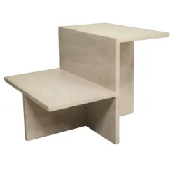Table d'appoint en travertin