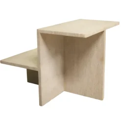 Table d'appoint en travertin
