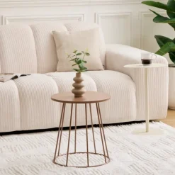 Table d’appoint ronde en acier