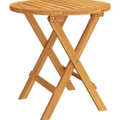 Table de bistro pliante ronde en bois
