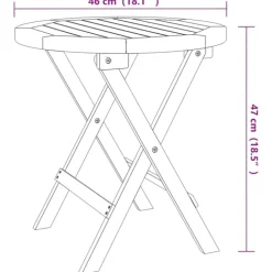 Table de bistro pliante ronde en bois