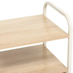 Table de chevet avec tablette et niche en bois