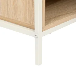 Table de chevet avec tablette et niche en bois