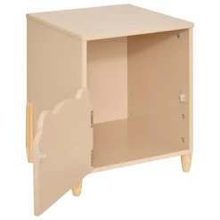 Table de chevet enfant forme ourson avec porte de rangement