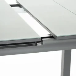 Table de jardin en aluminium et verre
