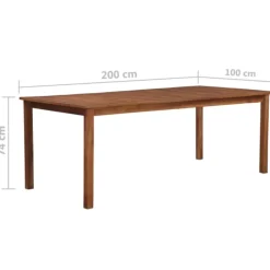 Table de jardin en bois d'acacia