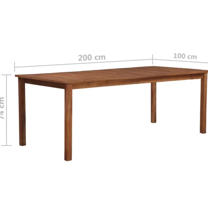 Table de jardin en bois d'acacia