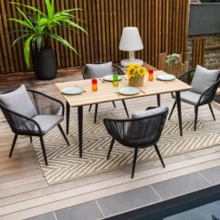 Table de jardin esprit indus