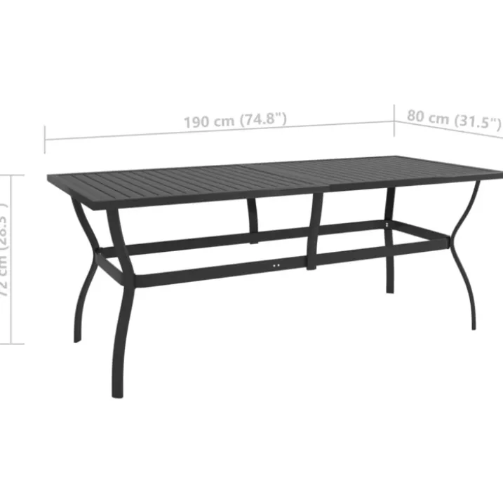 Table de jardin à lattes