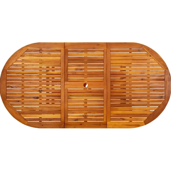 Table de jardin ovale en acacia