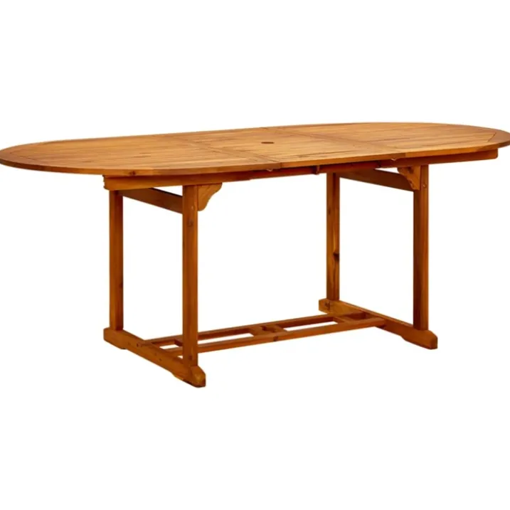 Table de jardin ovale en acacia
