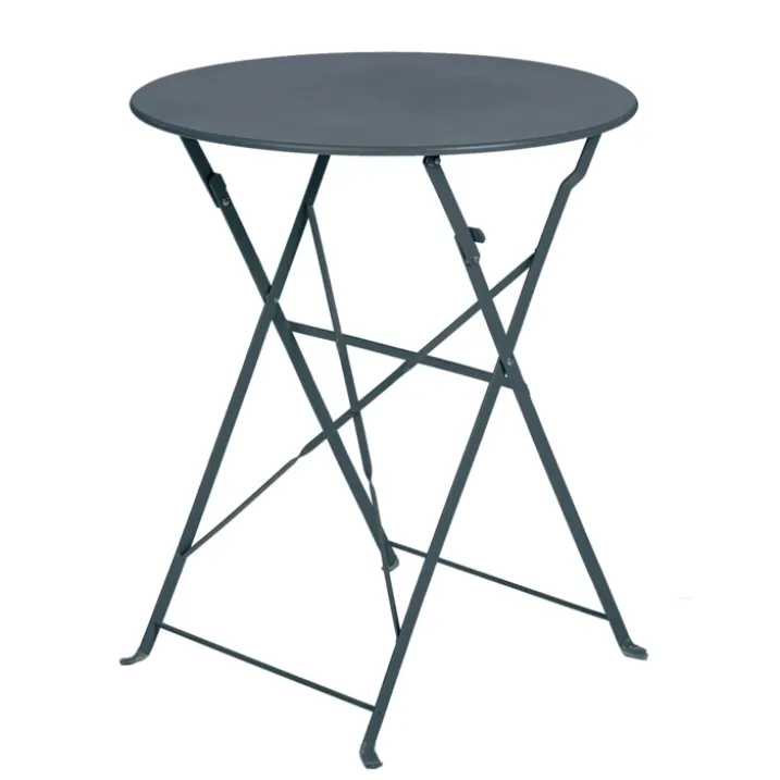 Table de jardin pliante en acier ronde