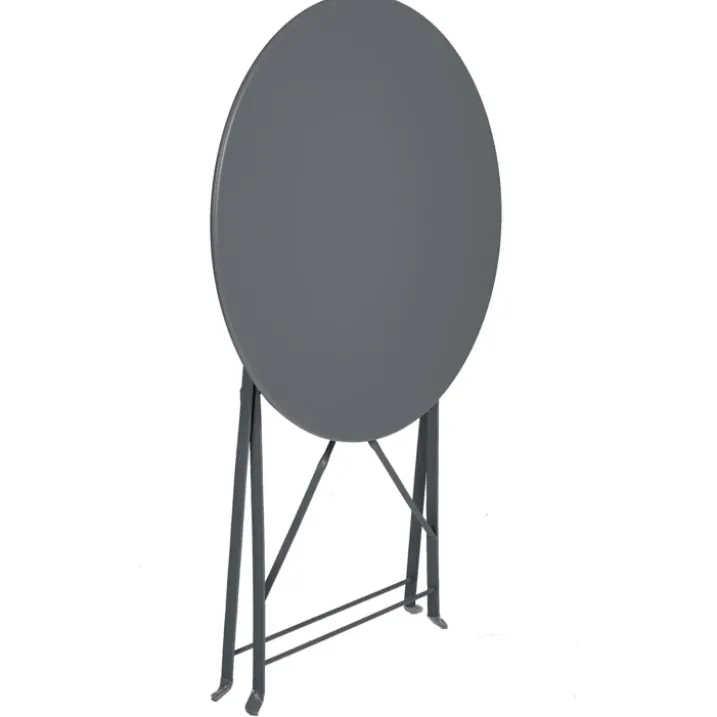 Table de jardin pliante en acier ronde