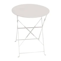 Table de jardin pliante en acier ronde