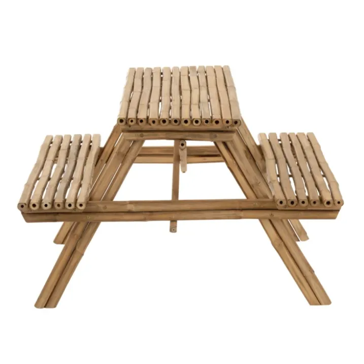 Table de pique-nique en bambou naturel