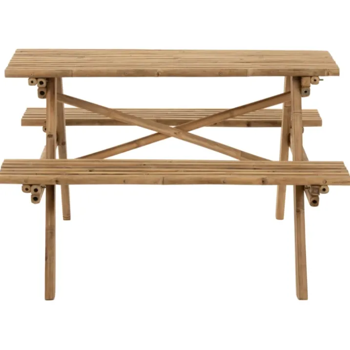 Table de pique-nique en bambou naturel