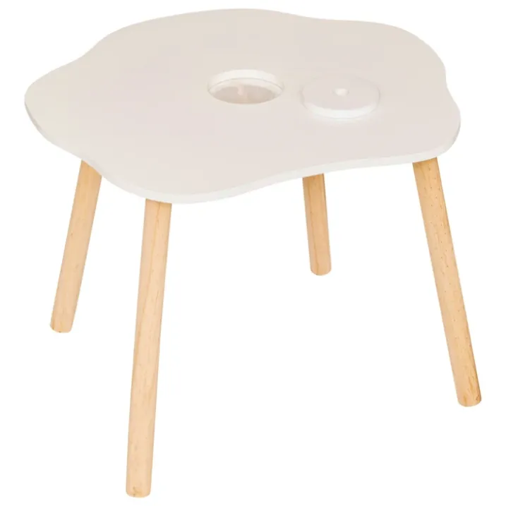Table enfant forme organique avec pieds en bois