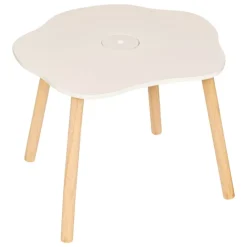 Table enfant forme organique avec pieds en bois