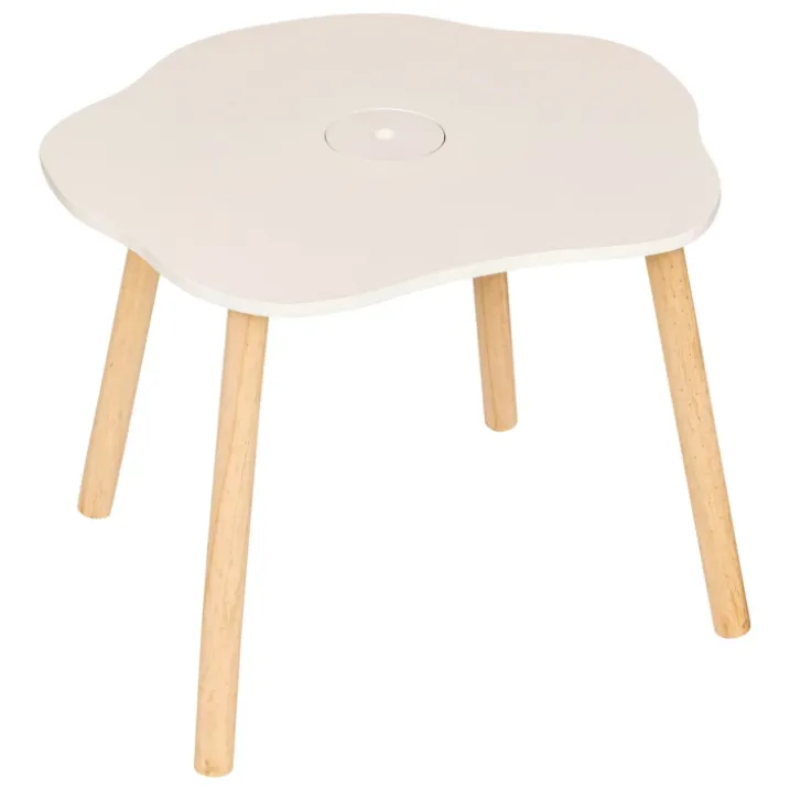 Table enfant forme organique avec pieds en bois