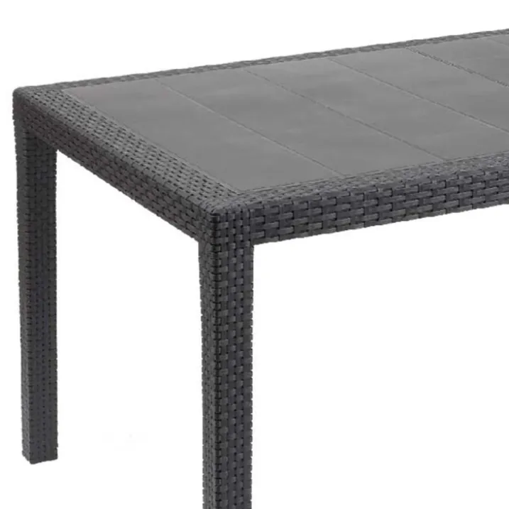 Table à manger extérieure Prince effet rotin