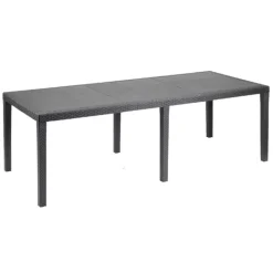 Table à manger extérieure Queen effet rotin