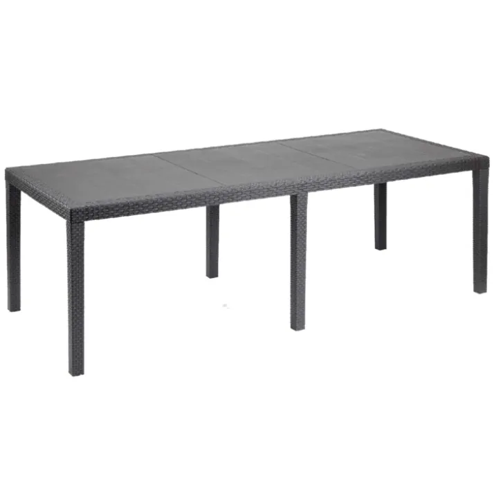 Table à manger extérieure Queen effet rotin