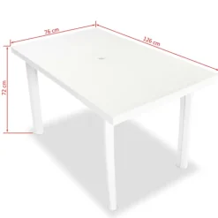 Table rectangulaire en pvc