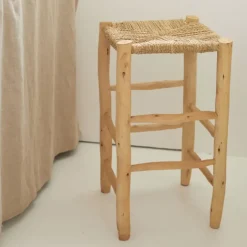 Tabouret de bar bois et doum