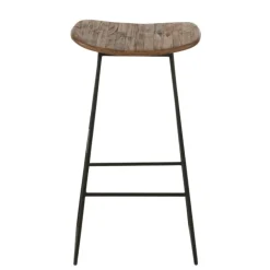 Tabouret de bar en teck recyclé