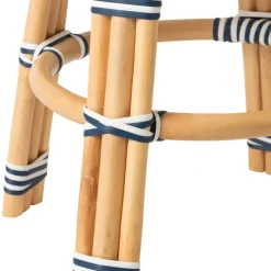 Tabouret de jardin en rotin tressé