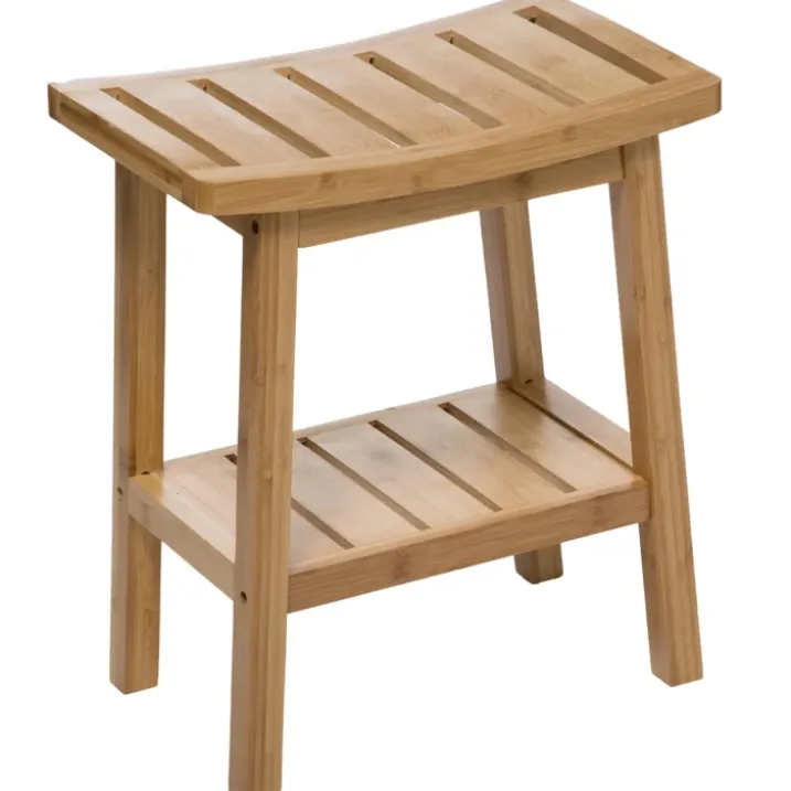Tabouret de rangement en bambou