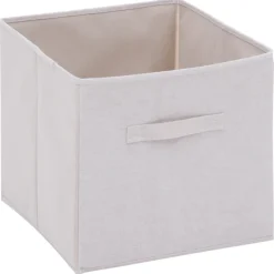 Étagère de rangement 2 niveaux avec boîtes tissu