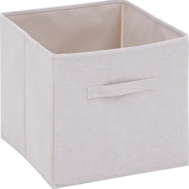 Étagère de rangement 2 niveaux avec boîtes tissu