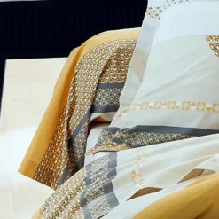 Taie de traversin en percale de coton au style ethnique chic
