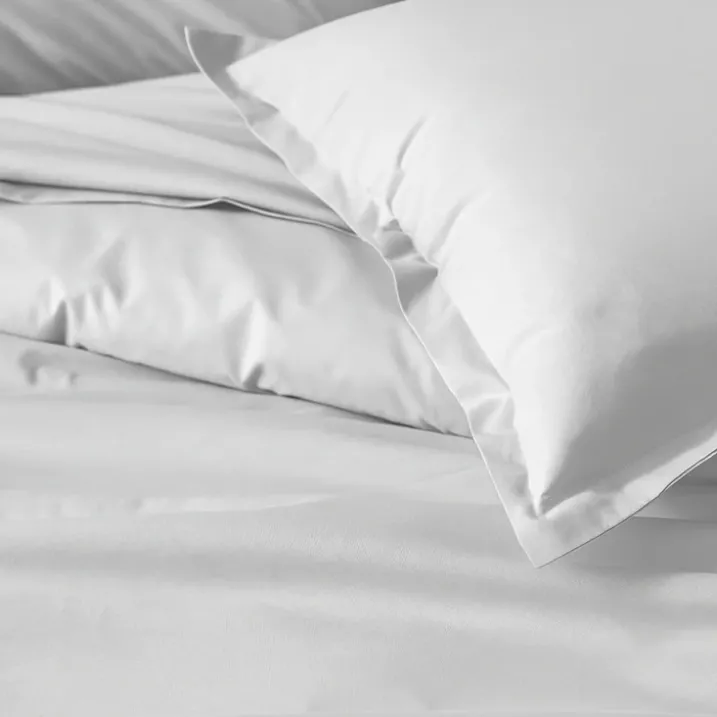 Taie de traversin percale de coton piquée unie