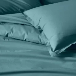 Taie de traversin percale de coton piquée unie