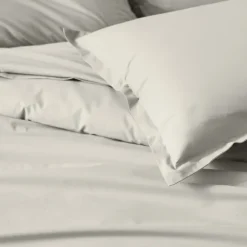 Taie de traversin percale de coton piquée unie