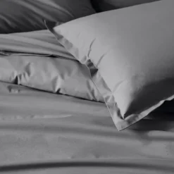 Taie de traversin percale de coton piquée unie