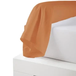Taie de traversin percale de coton piquée unie