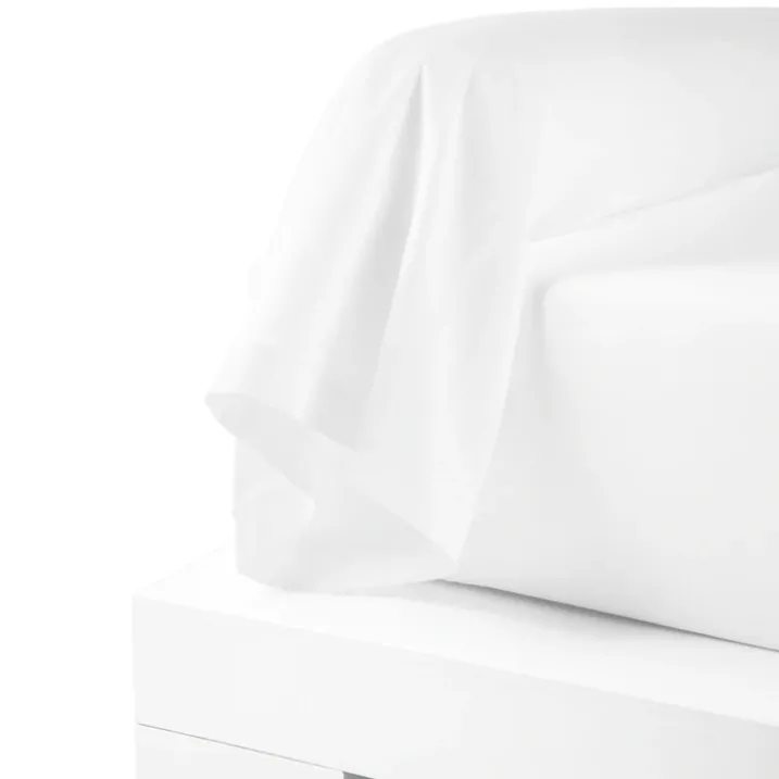 Taie de traversin percale de coton piquée unie