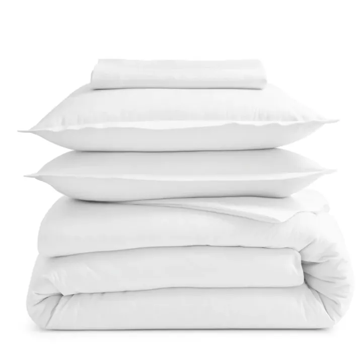 Taie de traversin percale de coton piquée unie