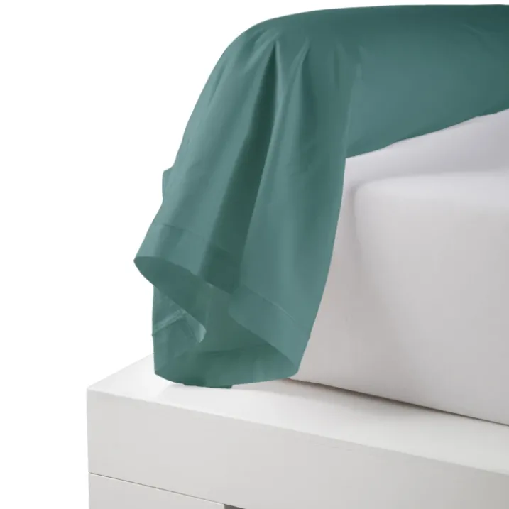 Taie de traversin percale de coton piquée unie