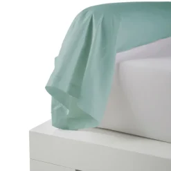 Taie de traversin percale de coton piquée unie
