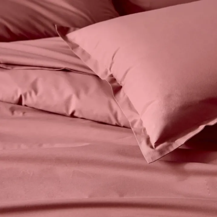 Taie de traversin percale de coton piquée unie