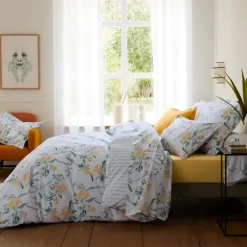 Taie de traversin percale de coton floral