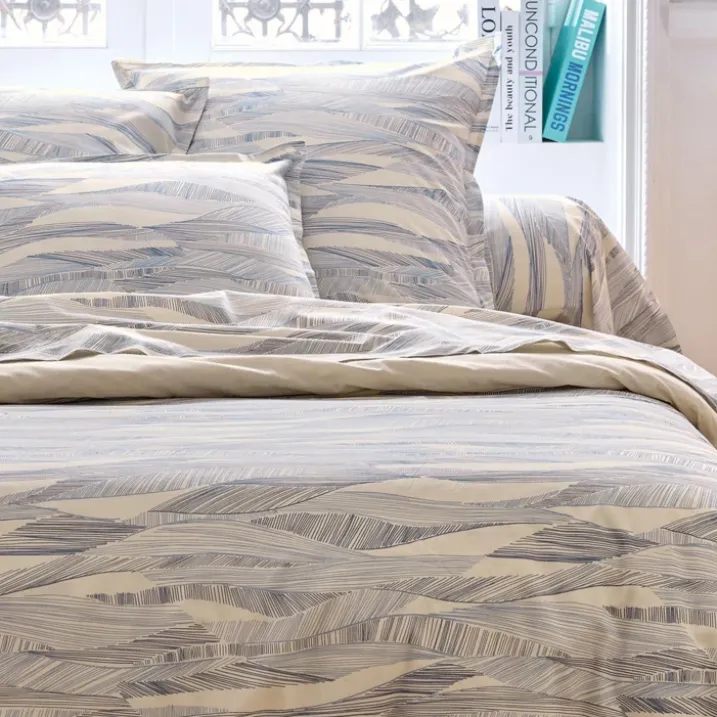 Taie d’oreiller coton 57 fils motif ondulé