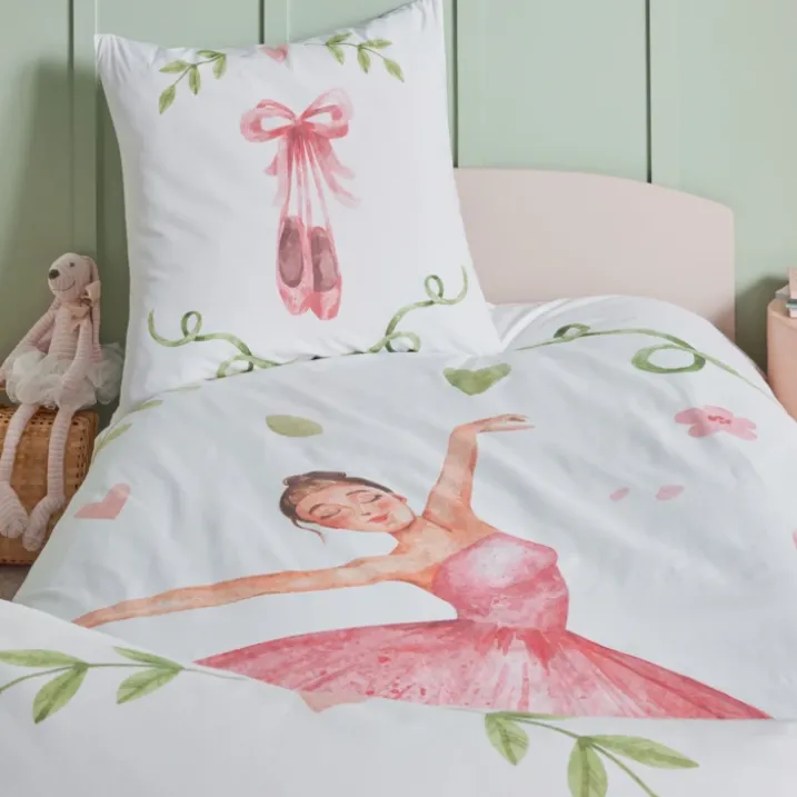 Taie d’oreiller enfant percale danseuse étoile
